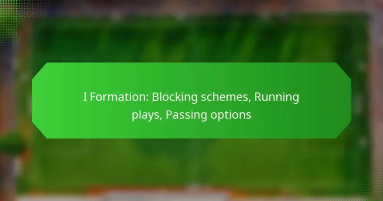 I Formation: Blocking schemes, Running plays, Passing options