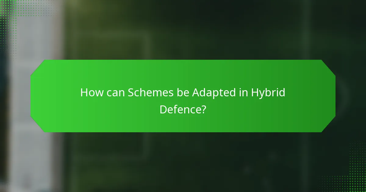 How can Schemes be Adapted in Hybrid Defence?
