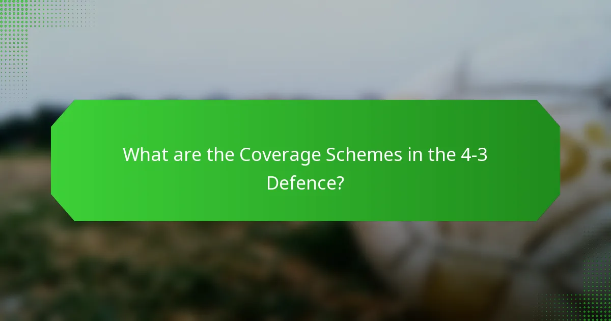 What are the Coverage Schemes in the 4-3 Defence?